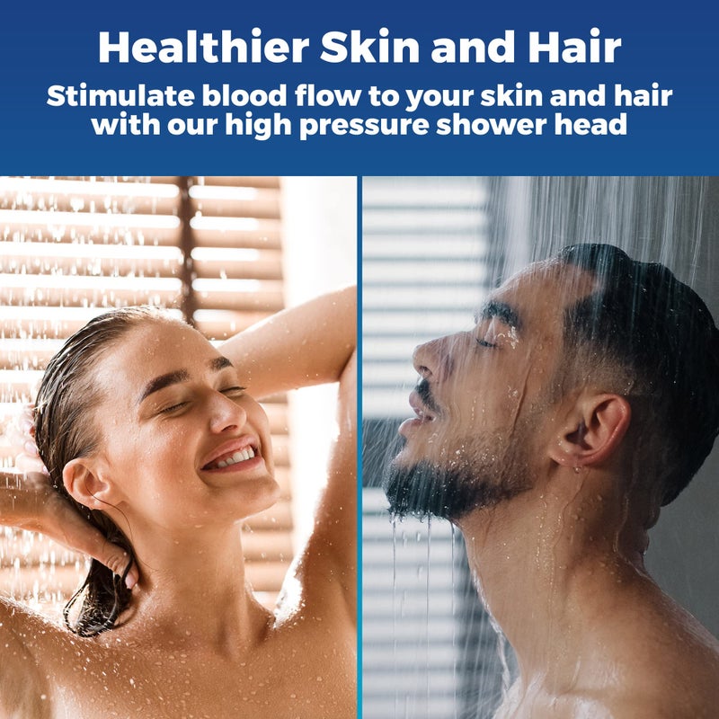 CircleSplash High Pressure Shower Head - Anti-Clogging Silicone Nozzles - 2.5 GPM Removable Restrictor - Easy to Clean Adjustable Replacement - easy to install with Plumbers Tape - 6 inch - Brushed Nickel Finish - Image 5